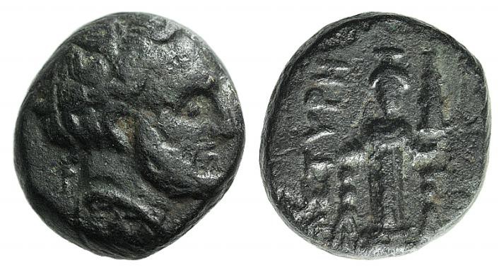 Mysia, Astyra. Tissaphernes (c. 400-395 BC). Æ (10mm, 2.26g, 5h). Bare head r. R...