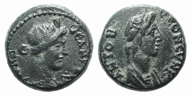 Mysia, Pergamon, c. AD 40-60. Æ (14mm, 3.64g, 1h). Draped bust of Senate r. R/ T...