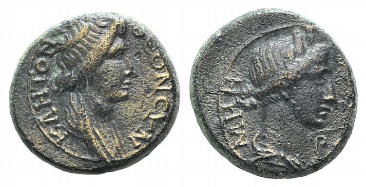 Mysia, Pergamon, c. AD 40-60. Æ (15mm, 3.70g, 12h). Draped bust of Senate r. R/ ...
