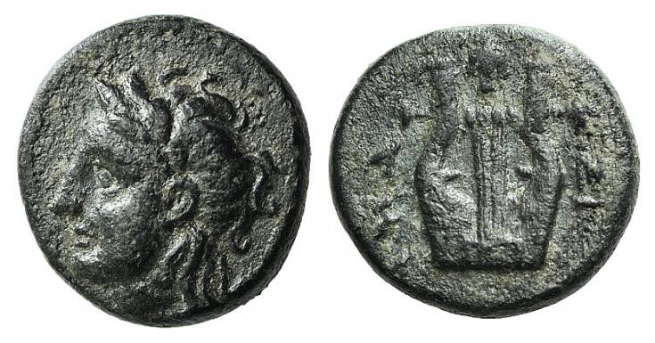 Troas, Hamaxitos, 4th century BC. Æ (10mm, 1.40g, 9h). Laureate head of Apollo l...