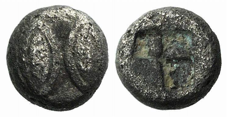 Lesbos, Unattributed early mint, c. 525-513 BC. BI Forty-eighth Stater (5mm, 0.3...
