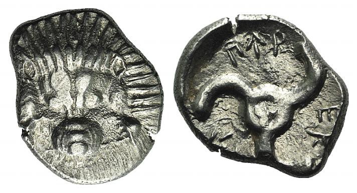 Dynasts of Lycia, Perikles (c. 380-360 BC). AR Tetrobol (15mm, 2.74g). Facing li...