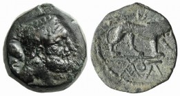 Kings of Galatia, Amyntas (36-25). Æ (22mm, 11.20g, 12h). Head of bearded Herakles r., holding club over shoulder. R/ Lion walking r. RPC I 3505; SNG ...