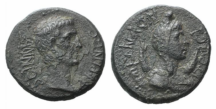 Annius Afrinus, 49-54. Koinon of Galatia, Pessinus. Æ (16mm, 2.88g, 12h). Bare h...