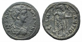 Caracalla (198-217). Pisidia, Antioch. Æ (23mm, 5.34g, 6h). PIVS AVG ANTONINVS, Laureate, draped and cuirassed bust r., seen from behind. R/ COL A ANT...