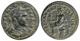Gordian III (238-244). Lydia, Philadelphia. Æ (23mm, 5.53g, 6h). Laureate, draped and cuirassed bust r. R/ Roma seated l. on cuirass and shield, holdi...