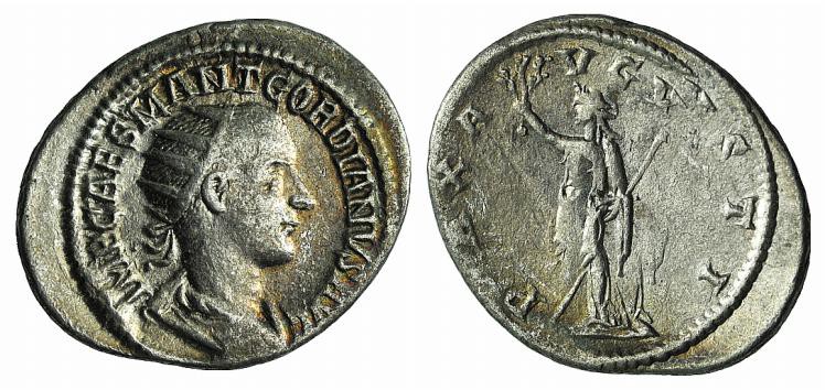 Gordian III (238-244). AR Antoninianus (25mm, 4.15g, 11h). Antioch, 238-9. Radia...