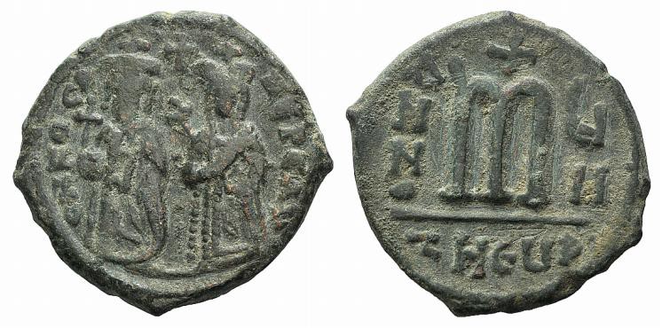 Phocas (602-610). Æ 40 Nummi (27mm, 10.65g, 12h). Theoupolis (Antioch), year 7 (...