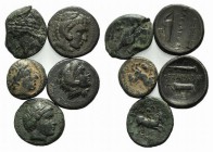 Kings of Macedon, lot of 5 Æ coins, to be catalog. Lot sold as is it, no returns