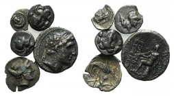 Lot of 5 Greek AR Fractions, to be catalog. Lot sold as is it, no returns