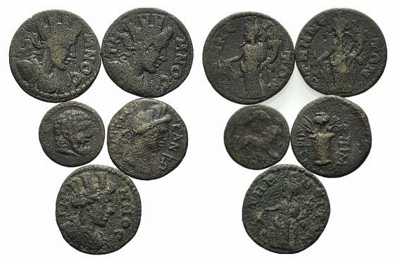 Lot of 5 Greek AE coins, to be catalog. Lot sold as it, no return