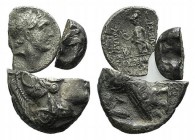 Lot of 3 Greek AR coins(Broken), to be catalog. Lot sold as it, no return