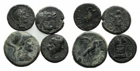 Lot of 4 Greek AE coins, to be catalog. Lot sold as it, no return