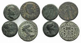 Lot of 4 Roman Provincial Æ coins to be catalog. Lot sold as is, no returns