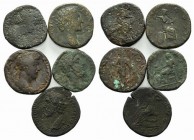 Lot of 5 Roman Imperial Æ Sestertii, including Antoninus Pius, Marcus Aurelius and Commodus. Lot sold as is it, no returns