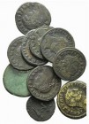 Lot of 10 Roman Imperial Æ coins, including Hadrian Dupondius, Aurelian Radiate, Maximianus, Maximinus I, Diocletian and Constantine I. Lot sold as is...