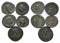 Lot of 5 Roman Imperial coins, including Probus, Otacilia Severa, Valerian I and Gallienus. Lot sold as it, no returns