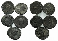 Gallienus, lot of 5 Antoninianii, to be catalog. Lot sold as it, no returns