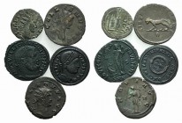 Lot of 5 Roman Imperial coins, including 2 Gallienus Antoninianii, Constantine I, Licinius I and Barbaric imitation. Lot sold as it, no returns