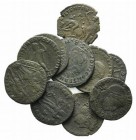 Lot of 10 Late Roman Imperial Æ coins, including Constantine I, Licinius I, Constantius II and Constantius Gallus. Lot sold as is it, no returns