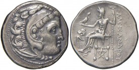 MACEDONIA Alessandro Magno (336-323 a.C.) Dracma (Kolophon, circa 336-323 a.C.) – Testa di Eracle a d. – R/ Zeus seduto a s. – Price 2151 AG (g 4,01) ...