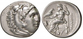 MACEDONIA Filippo III (323-317 a.C.) Dracma (Abydus?) Testa di Eracle a d. – R/ Zeus seduto a s. – Price P21 AG (g 4,29) 
SPL