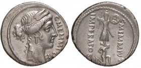 Memmia – Caius Memmius - Denario (56 a.C.) Testa di Cerere a d. - R/ Trofeo con prigioniero – B. 10; Cr. 427/1 AG (g 3,68) Ex Numus 61/2007, lotto 80...