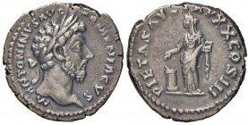 Marco Aurelio (161-180) Denario – Busto a d. – R/ La Pietà stante a s. – RIC 148 AG (g 3,19) Lucidata
BB+