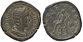 Otacilia Severa (madre di Filippo I) Sesterzio – Busto a d. – R/ La Concordia seduta a s. – RIC 203a AE (g 17,99) Ritocchi 
BB
