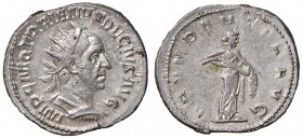 Traiano Decio (249-251) Antoniniano – Busto radiato a d. - R/ L’Abbondanza stante a d. – RIC 10 AG (g 4,60) Piccole screpolature al D/
SPL