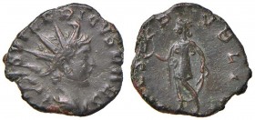 Tetrico II (273-274) Antoniniano – R/ La Speranza andante a s. – cfr. RIC 272 AE (g 2,57)
BB