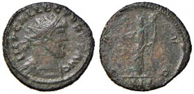 Alletto (293-296) Antoniniano (Londinium) Busto radiato a d. – R/ La Pace stante a s. – AE (g 4,10)
BB/MB