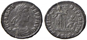 Costante (337-350) Maiorina (Siscia) Busto diademato a d. - R/ L’imperatore su nave a s. – C. 9 AE (g 4,48)
BB