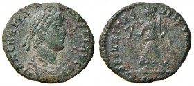 Graziano (367-383) AE - Busto diademato a d. – R/ La Vittoria andante a s. – AE (g 2,34)
BB