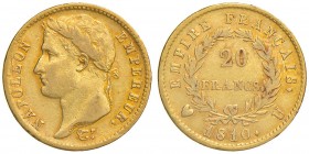 TORINO Napoleone (1804-1814) 20 Franchi 1810 – Gig. 15 AU (g 6,39) RR
MB+