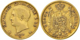 MILANO Napoleone (1805-1814) 20 Lire 1810 puntali aguzzi – Gig. 86 AU (g 6,40) Macchie
BB