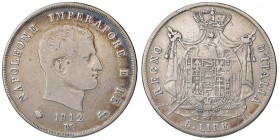 MILANO Napoleone (1805-1814) 5 Lire 1812 puntali aguzzi – Gig. 112 AG (g 24,52) Lucidata
MB