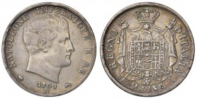 MILANO Napoleone (1805-1814) 2 Lire 1809 Puntali aguzzi – Gig. 129 AG (g 9,94)
BB/BB+