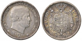 MILANO Napoleone (1805-1814) 2 Lire 1811 Puntali aguzzi, 1 su 0 – Gig. 132a AG (g 9,92)
qBB