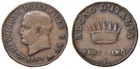 VENEZIA Napoleone (1805-1814) Centesimo 1809 – Gig. 239 CU (g 2,05)
BB+