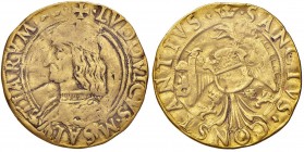 CARMAGNOLA Ludovico II (1475-1504) Doppio ducato – MIR 119 AU RRRR Sigillato da Pacchiega Numismatica. Frattura del tondello. Il doppio ducato di Ludo...