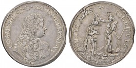 FIRENZE Cosimo III (1670-1723) Piastra 1676 – MIR 326 AG (g 31,15) Mancanze di metallo al R/ ma buon esemplare
BB
