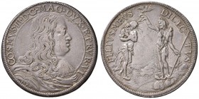 FIRENZE Cosimo III (1670-1723) Piastra 1680 - MIR 327 AG (g 31,25) R Tracce di montatura. Leggermente porosa al R/. Piccole screpolature al D/. Lucida...