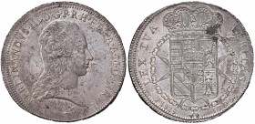 FIRENZE Ferdinando III (1790-1801) Francescone 1799 – MIR 405/8 AG (g 27,28) Dall’asta Nomisma 45, lotto 637. Macchia e piccole screpolature al R/
SP...