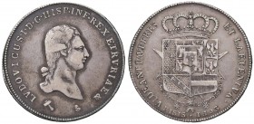 FIRENZE Ludovico I (1801-1803) Francescone 1803 – MIR 415/5 AG (g 27,10) 
MB