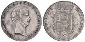 FIRENZE Leopoldo II (1824-1859) Francescone 1858 – MIR 449/4 AG (g 27,30) Minimi graffietti al D/. Piccola screpolatura al bordo 
qSPL