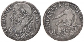 Giulio III (1555-1555) Giulio A. II – Munt. 16 AG (g 3,00) RR Poroso 
BB