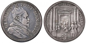 Clemente X (1669-1676) Testone 1675 Anno Santo – Munt. 23 AG (g 9,54) RR Lievemente lucidata
MB+