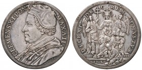 Clemente XI (1700-1721) Piastra 1702 A. II – Munt. 33 AG (g 31,82) Foro otturato, fondi lucidati
qBB/BB