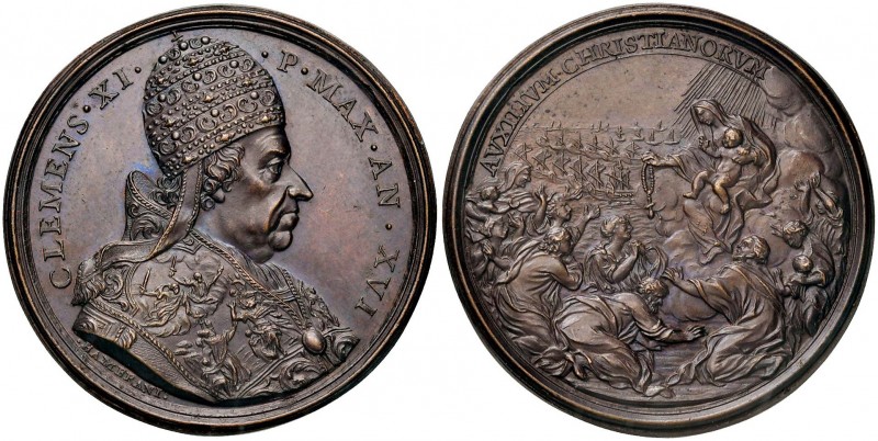 Clemente XI (1700-1721) Medaglia A. XVI – Opus: Hamerani – Miselli 105 - AE (g 3...